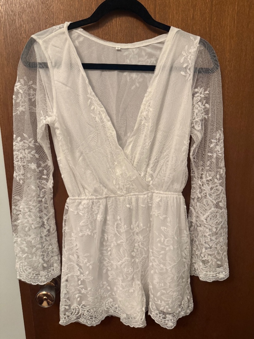White lace romper